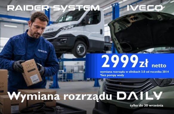 Wymiana rozrządu Iveco Daily za 2999 zł netto